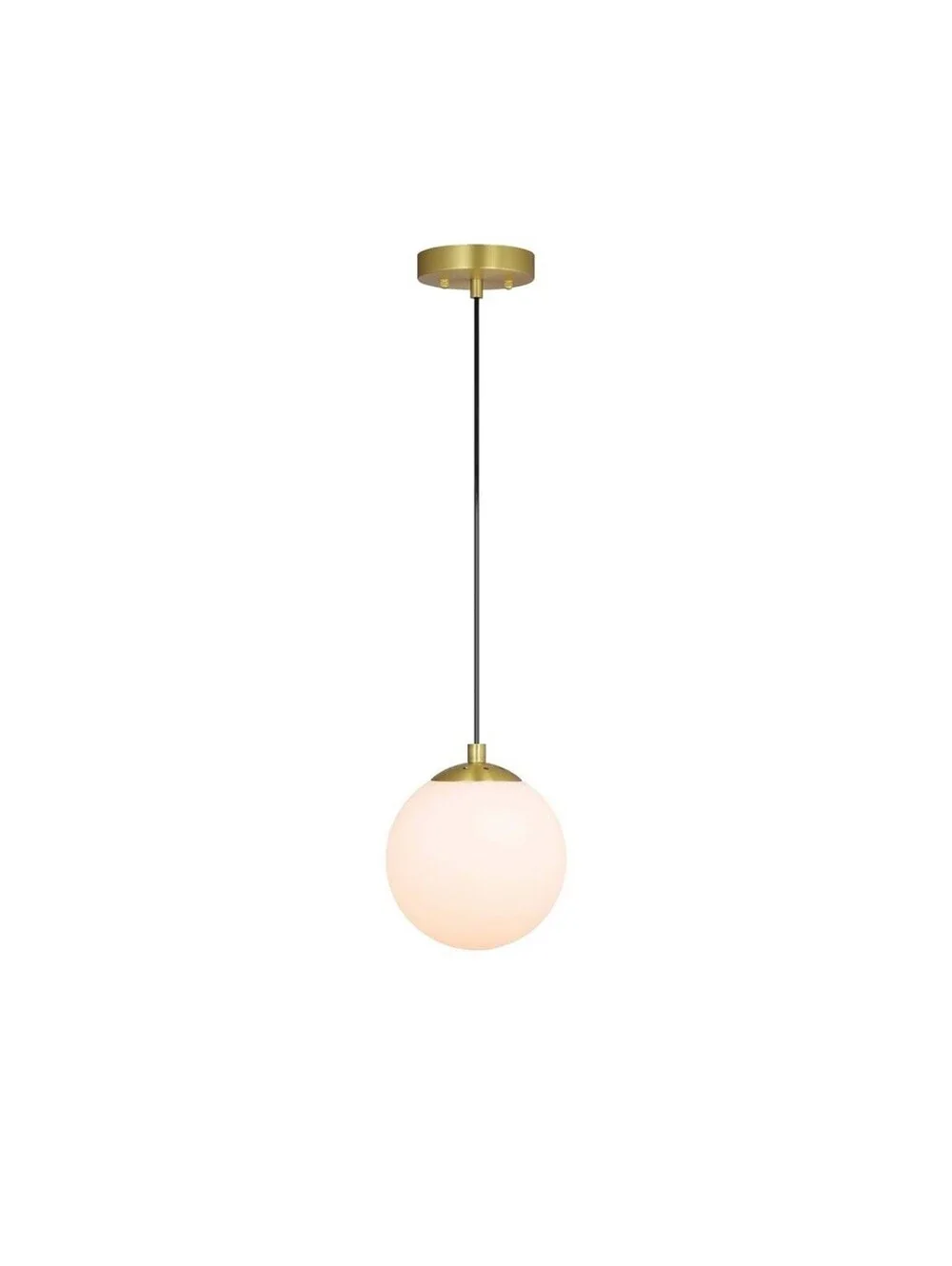 Modern Brass Globe Pendant Light Adjustable Ceiling Fixture New Open Box